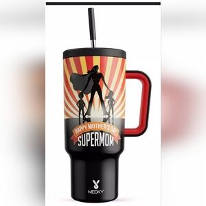Meoky 40 oz Tumbler Mother's Day Supermom NIB